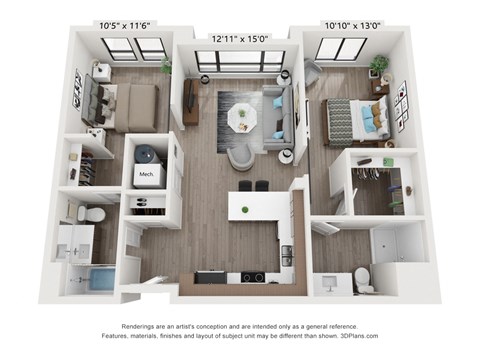 Old Town Lofts 2x2F Floor Plan